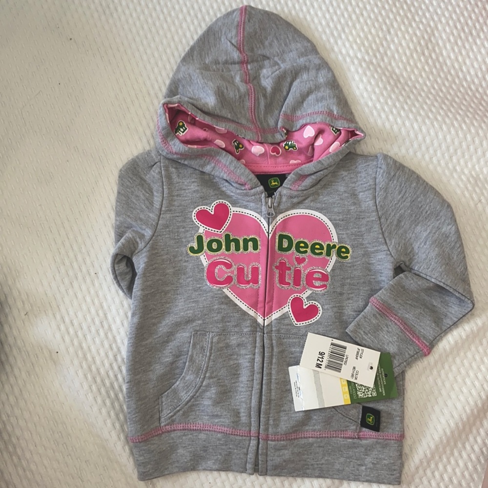 Infant John Deere Zip Up Sweatshirt